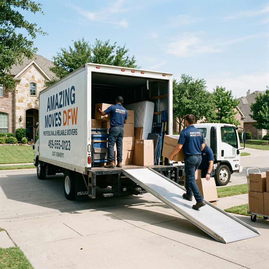 Movers loading truck